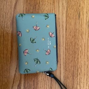 Light blue coach wristlet